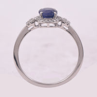 1.46 Ct Oval Mixed Cut Natural Sapphire 950 Platinum Ring