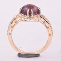 3.14 Ct Cushion Tourmaline 9K Gold Ring