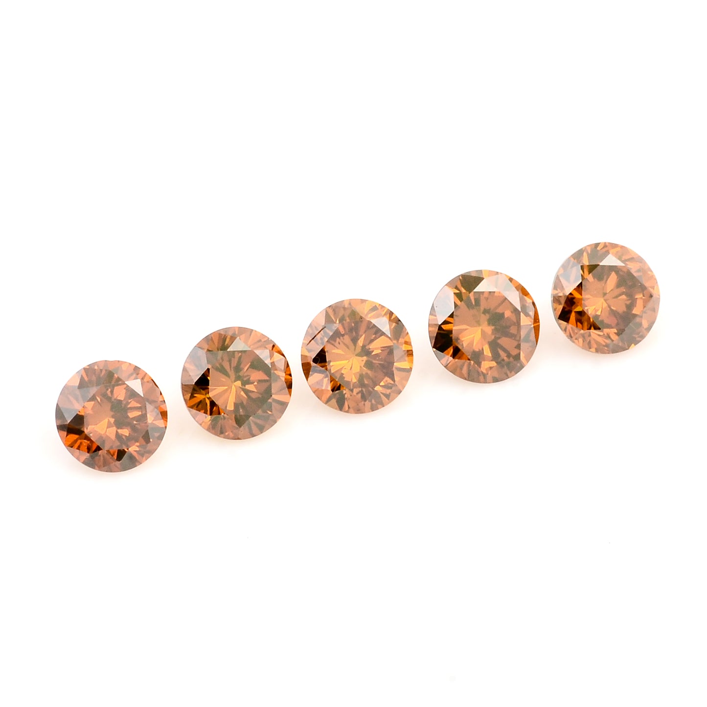 0.84 Red Diamond Round Loose Gemstone