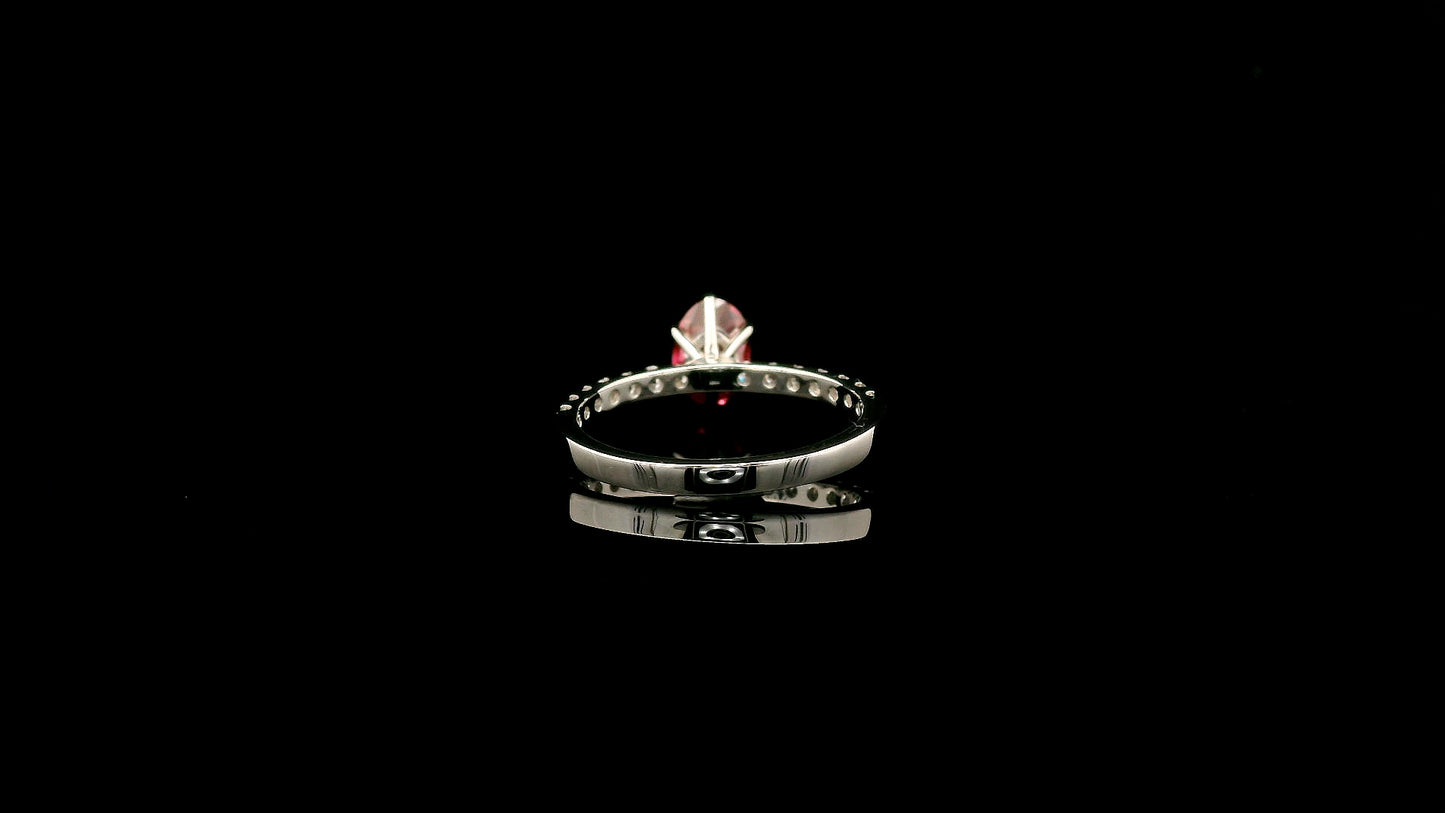 1.36 Carats Pink Lab Grown Diamond 14K Gold Ring