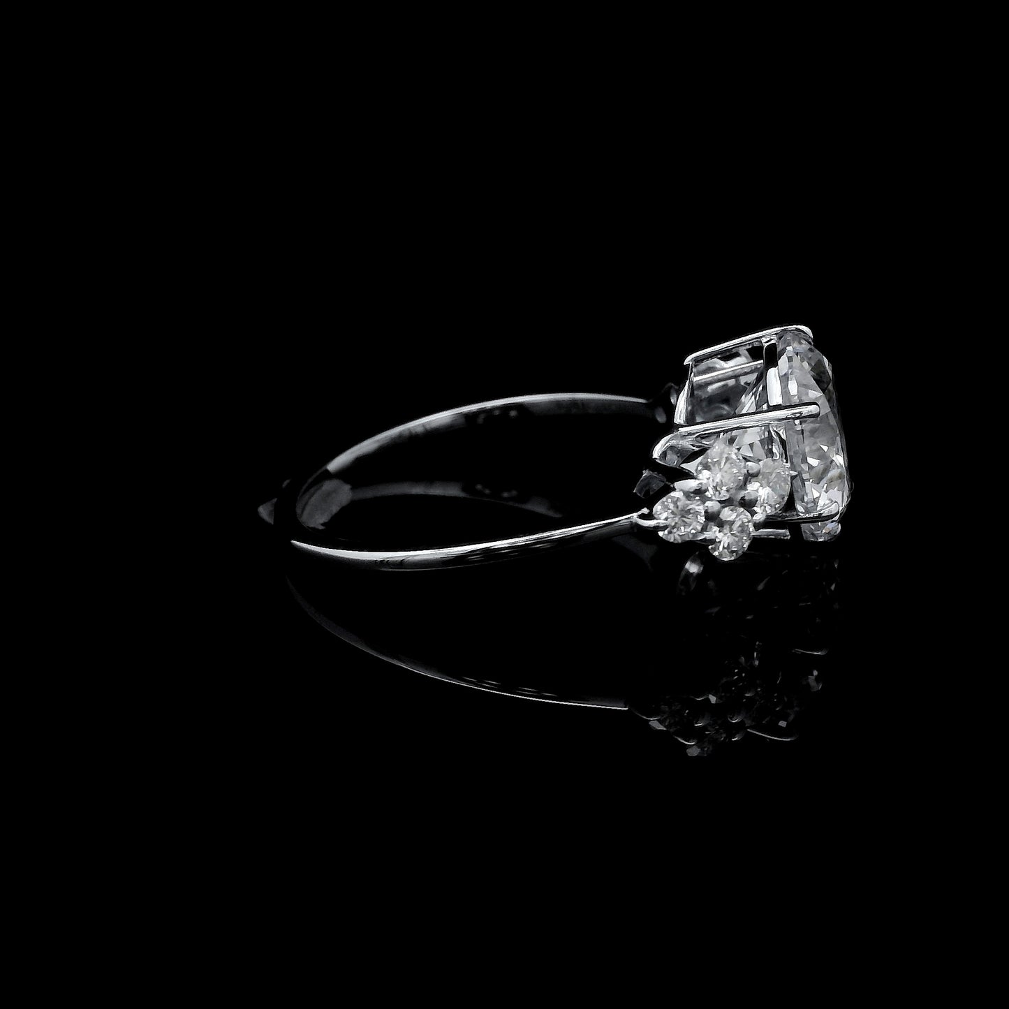 3.21 Ct Round Lab Grown Diamond 14K Gold Ring