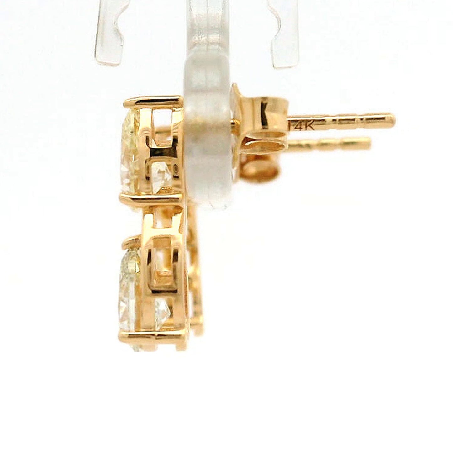 1.50 Ct Pear Diamond 14K Gold Earrings