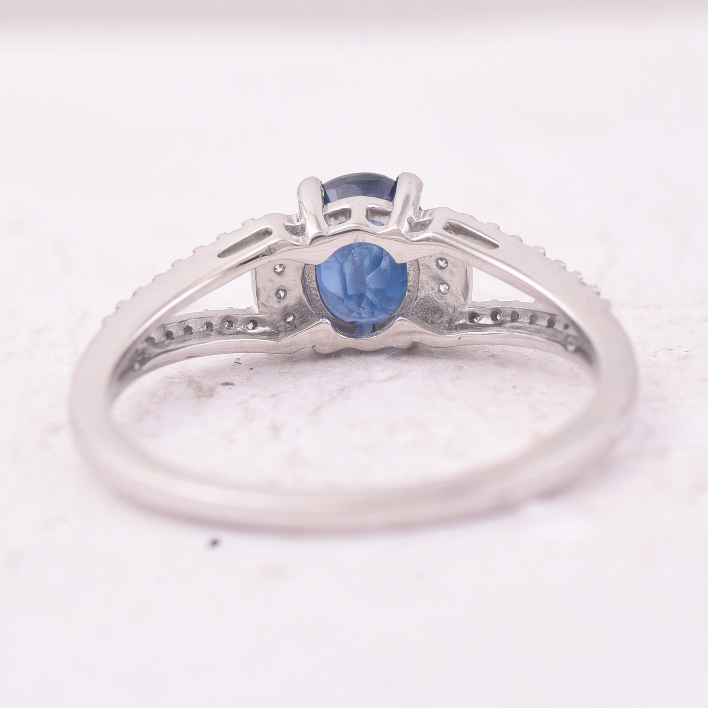 1.27 Ct Oval Mixed Cut Natural Sapphire 950 Platinum Ring