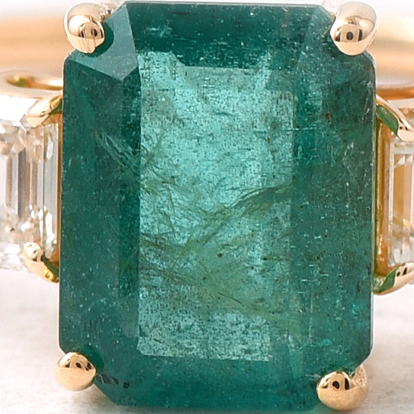 2.06 Ct Octagon Emerald 14K Gold Ring