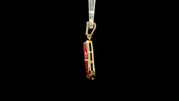 1.74 Ct Fancy Natural Tourmaline 14K Gold Pendant