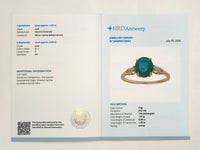 1.58 Ct Oval Natural Emerald 14K Gold Ring