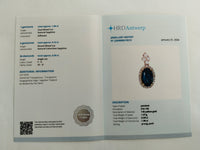 2.05 Ct Oval Mixed Cut Natural Sapphire 14K Gold Pendant