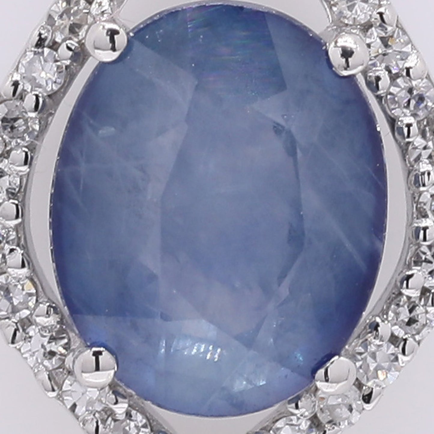 1.56 Ct Oval Mixed Cut Natural Sapphire 950 Platinum Pendant