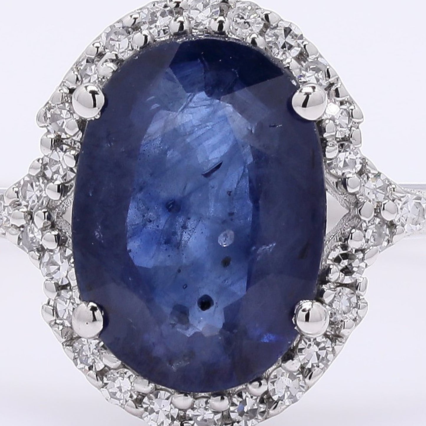 1.32 Ct Oval Mixed Cut Natural Sapphire 950 Platinum Ring