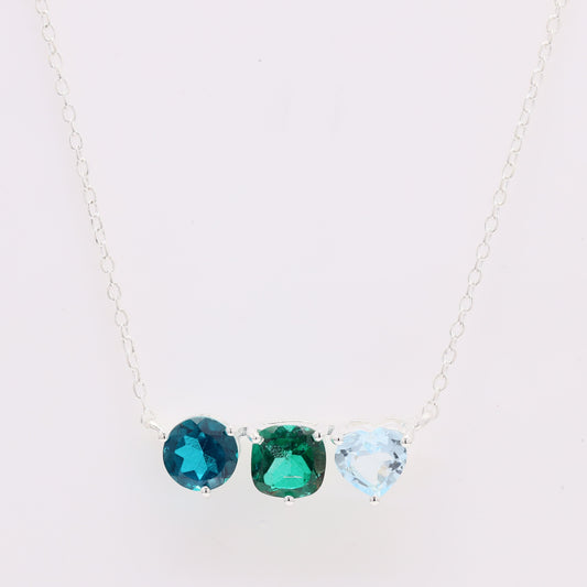 3.10 Ct Round Paraiba Topaz 925 Silver Pendant