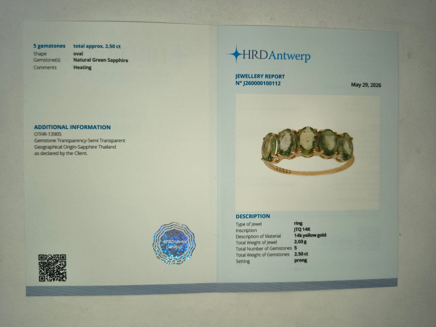 2.50 Ct Oval Mixed Cut Natural Green Sapphire 14K Gold Ring