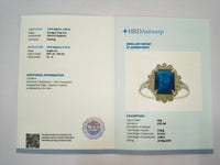 2.22 Ct Octagon Natural Sapphire 14K Gold Ring