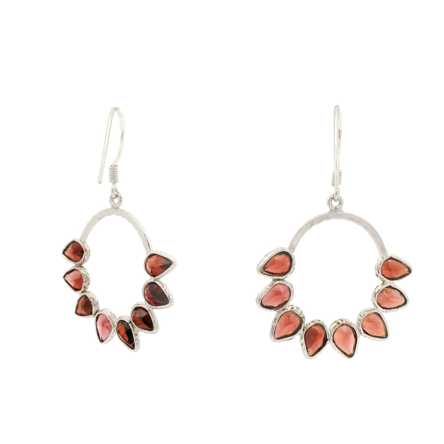 8.30 Ct Garnet 925 Sterling Silver Earrings