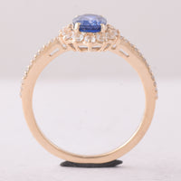 1.80 Ct Oval Sapphire 9K Gold Ring