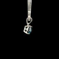 1.72 Carats Blue Lab Grown Diamond 14K Gold Pendant