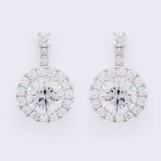 4.00 Carats Lab Grown Diamond 14K Gold Earrings