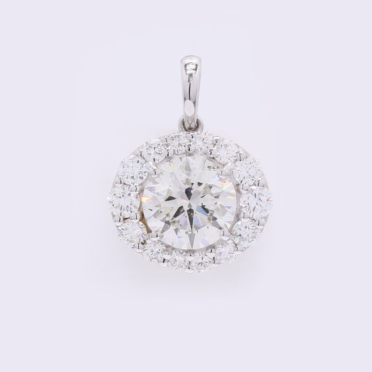 2.22 Carats Lab Grown Diamond 14K Gold Pendant