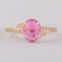 2.08 Ct Oval Tourmaline 9K Gold Ring