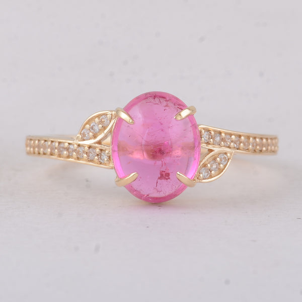 2.08 Ct Oval Tourmaline 9K Gold Ring