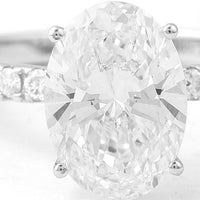 2.85 Carats Lab Grown Diamond 14K Gold Ring