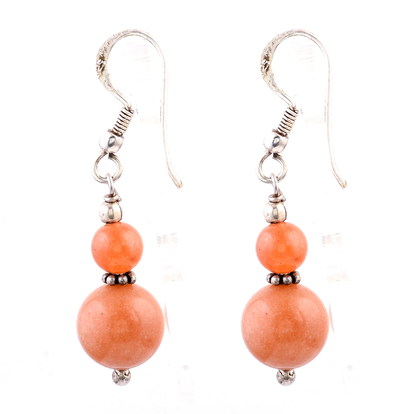 20.28 Ct Honey Jade 925 Sterling Silver Earrings
