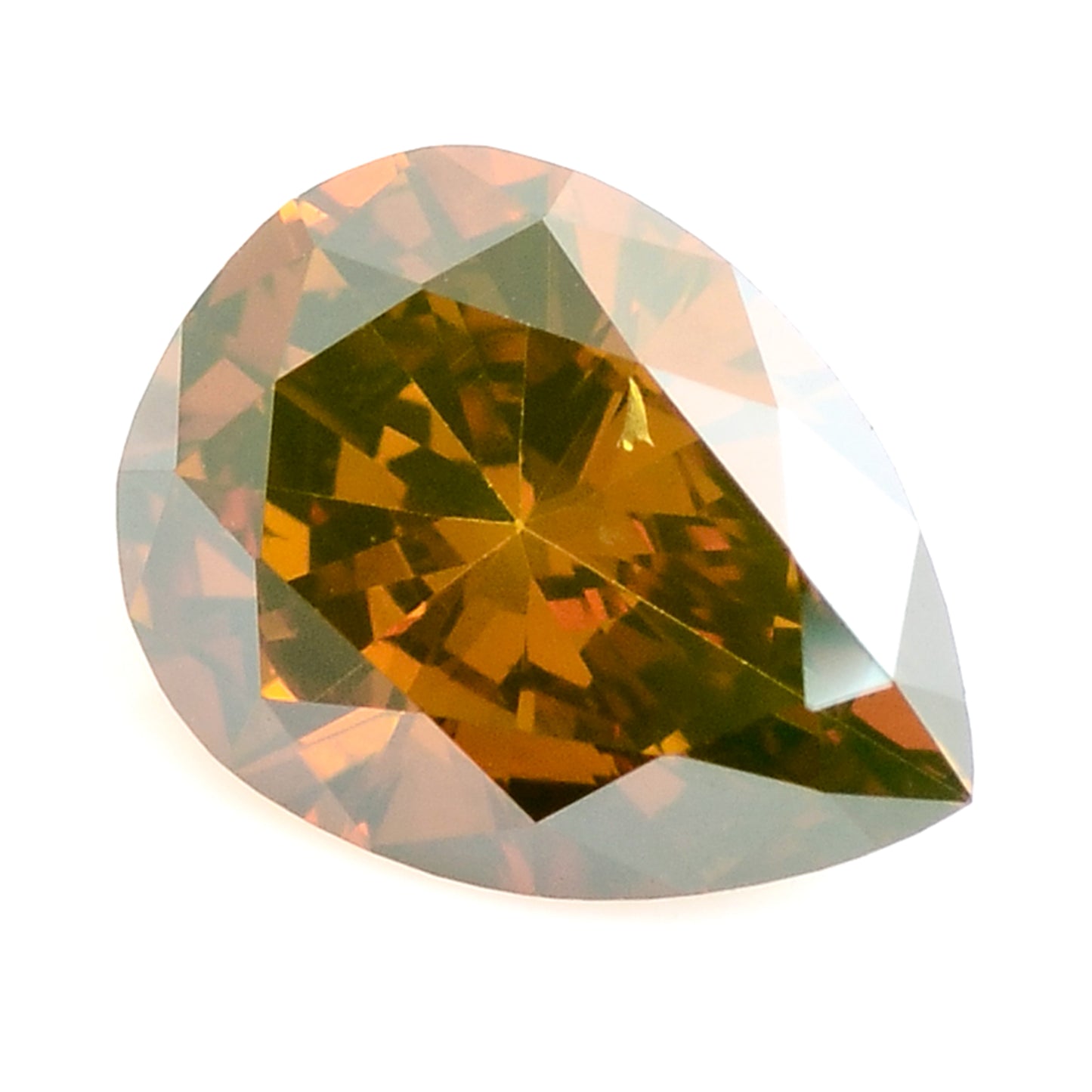 0.30 Carat Red Diamond Pear Loose Gemstone