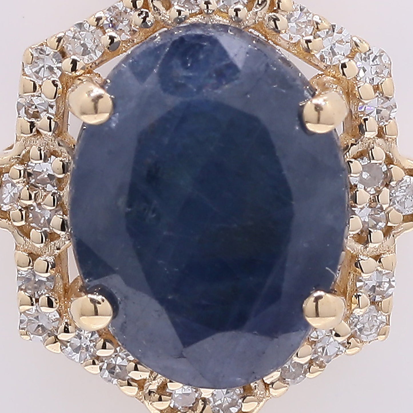 2.32 Ct Oval Mixed Cut Natural Sapphire 14K Gold Pendant