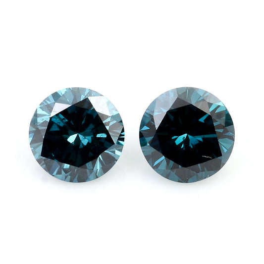 0.40 Blue Diamond Round Loose Gemstone