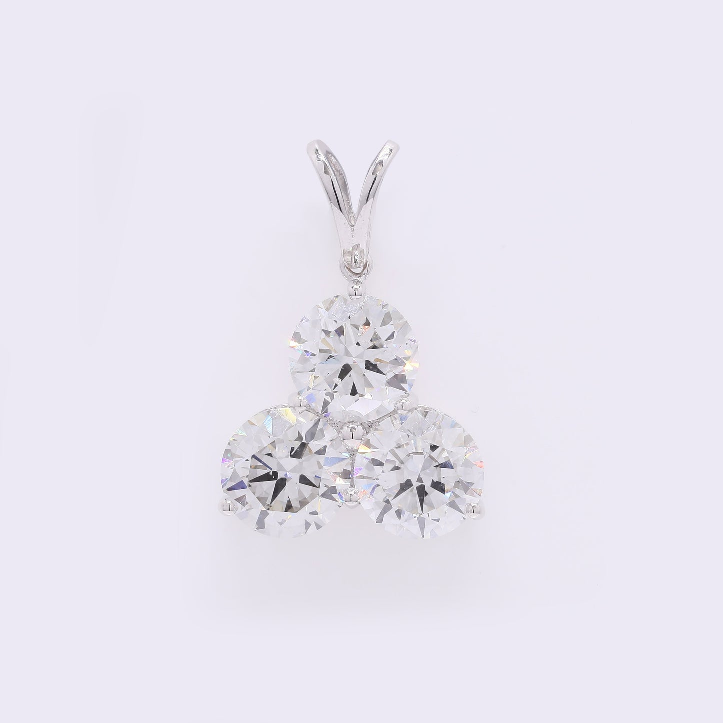 4.58 Carats Lab Grown Diamond 14K Gold Pendant