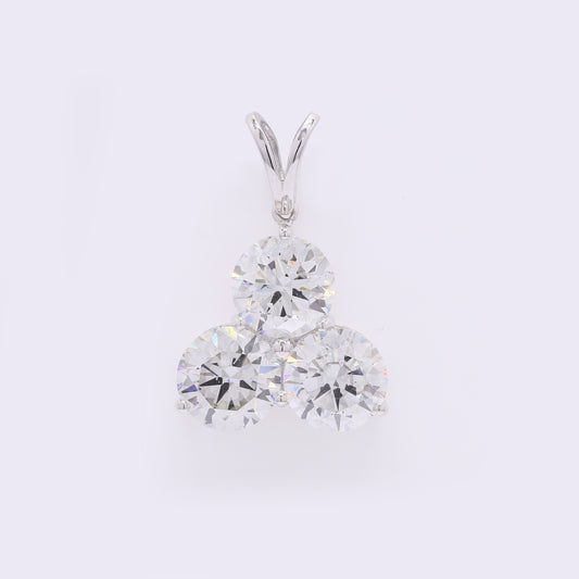 4.58 Carats Lab Grown Diamond 14K Gold Pendant