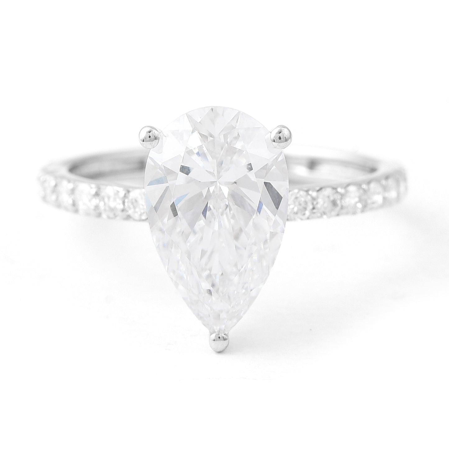 3.13 Carats Lab Grown Diamond 14K Gold Ring