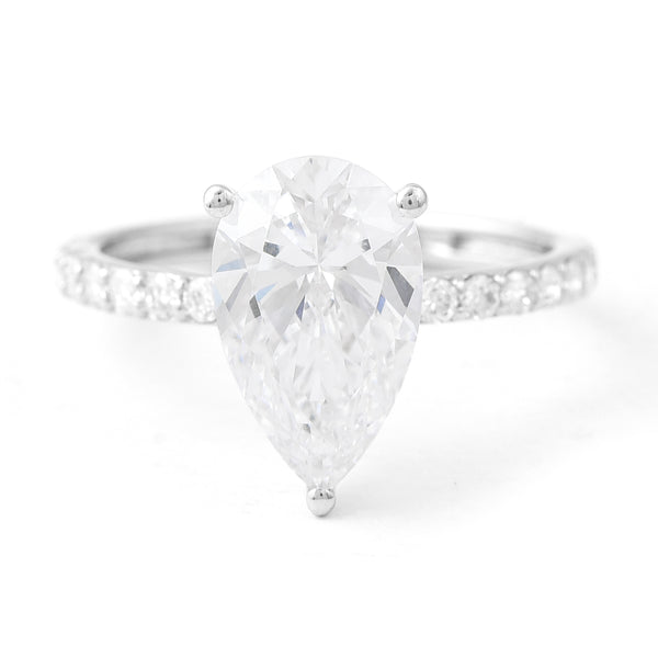 3.13 Carats Lab Grown Diamond 14K Gold Ring