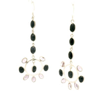 18.43 Ct Sapphire, Amethyst 925 Sterling Silver Earrings