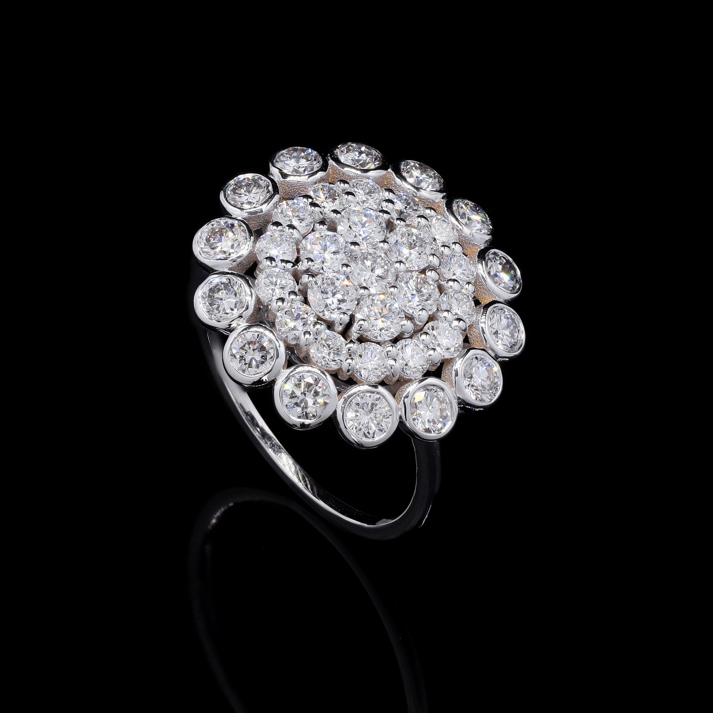 1.98 Carats Lab Grown Diamond 14K Gold Ring