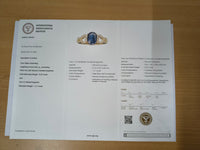 2.04 Ct Oval Mixed Cut Natural Corundum Sapphire 14K Gold Ring