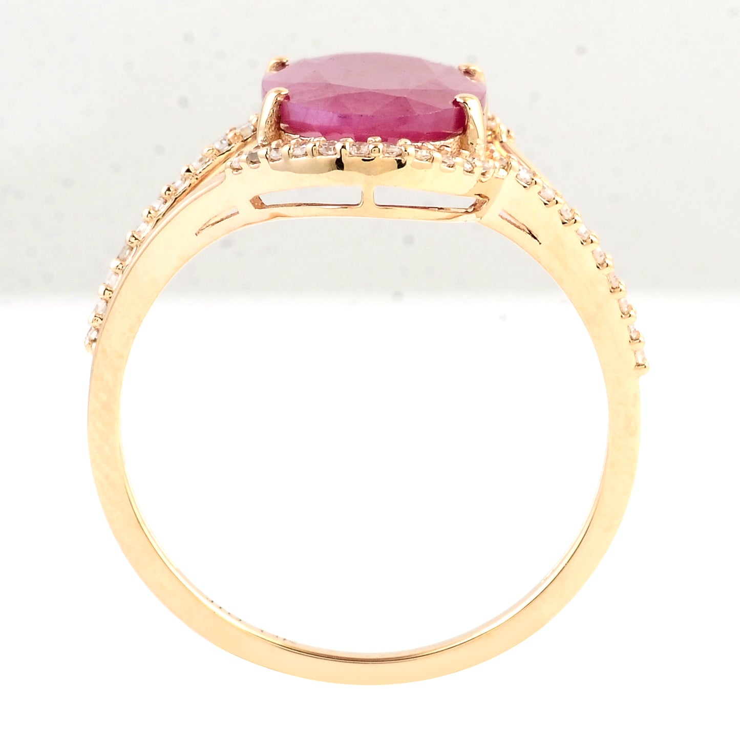 3.36 Carats Natural Corundum Ruby 14K Gold Ring
