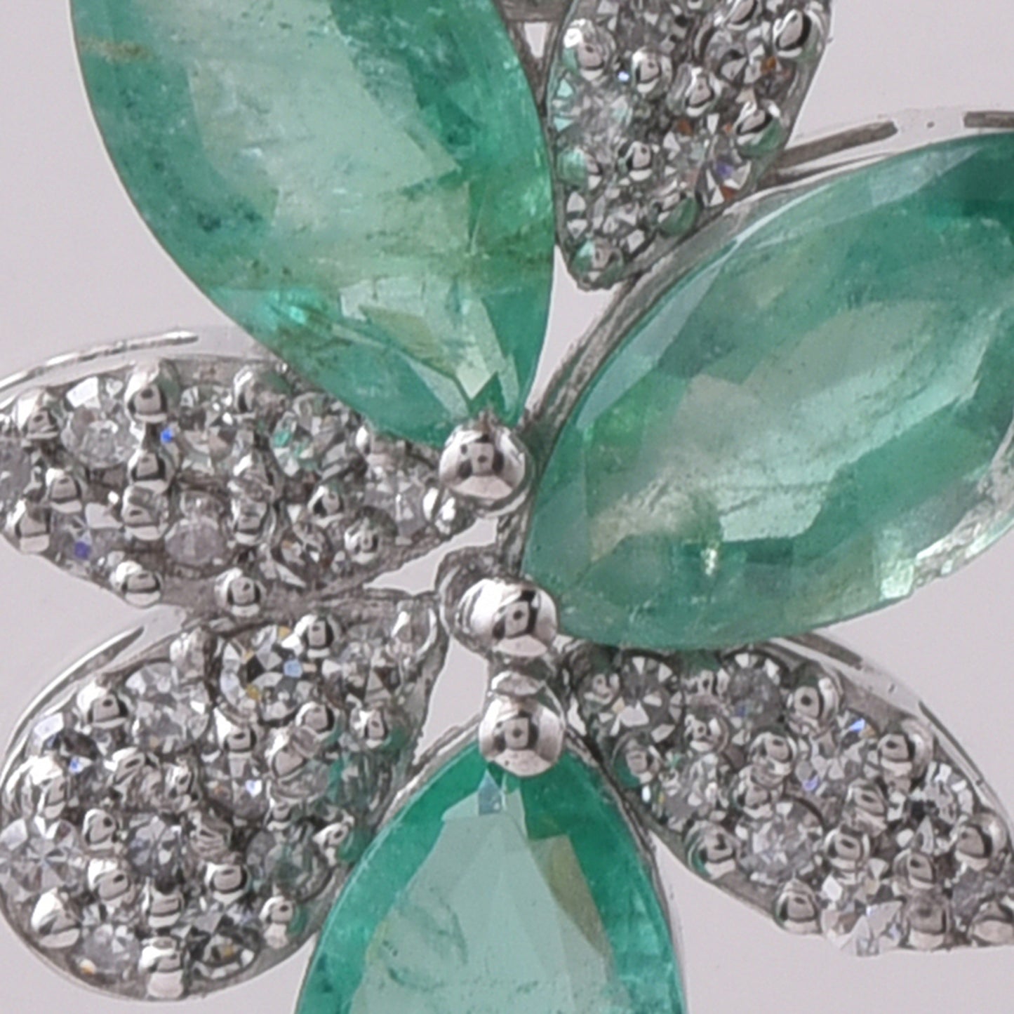 1.59 Ct Marquise Mixed Cut Natural Emerald 950 Platinum Pendant