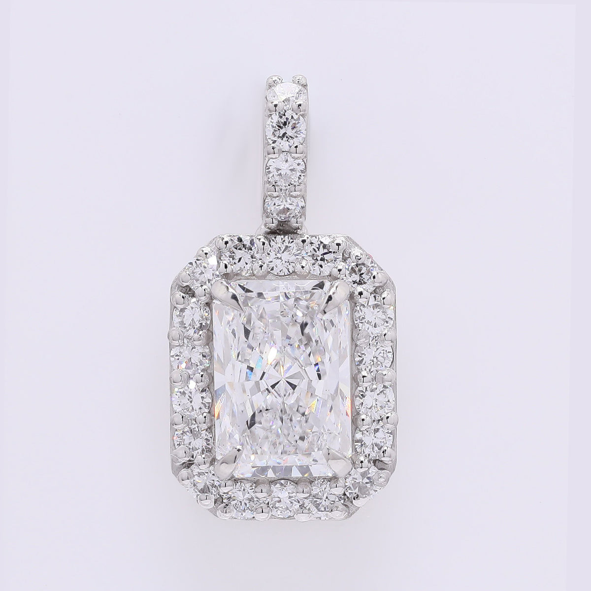 2.50 Carats Lab Grown Diamond 950 Platinum Pendant