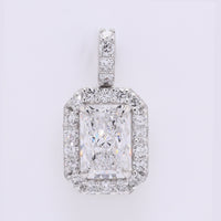 2.50 Carats Lab Grown Diamond 950 Platinum Pendant
