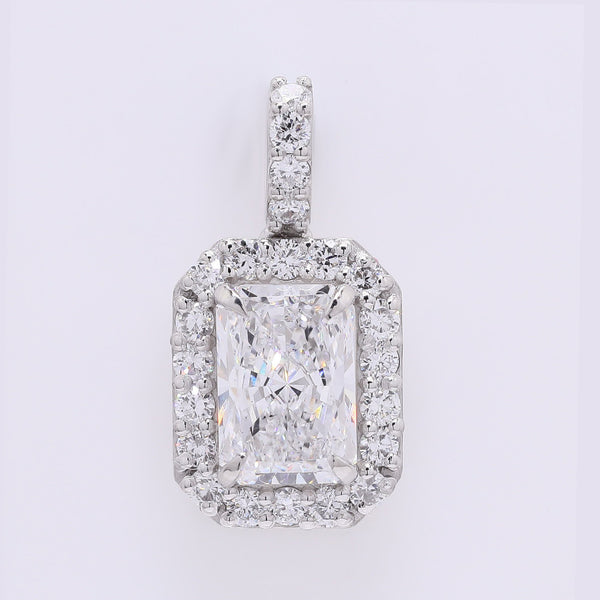 2.50 Carats Lab Grown Diamond 950 Platinum Pendant