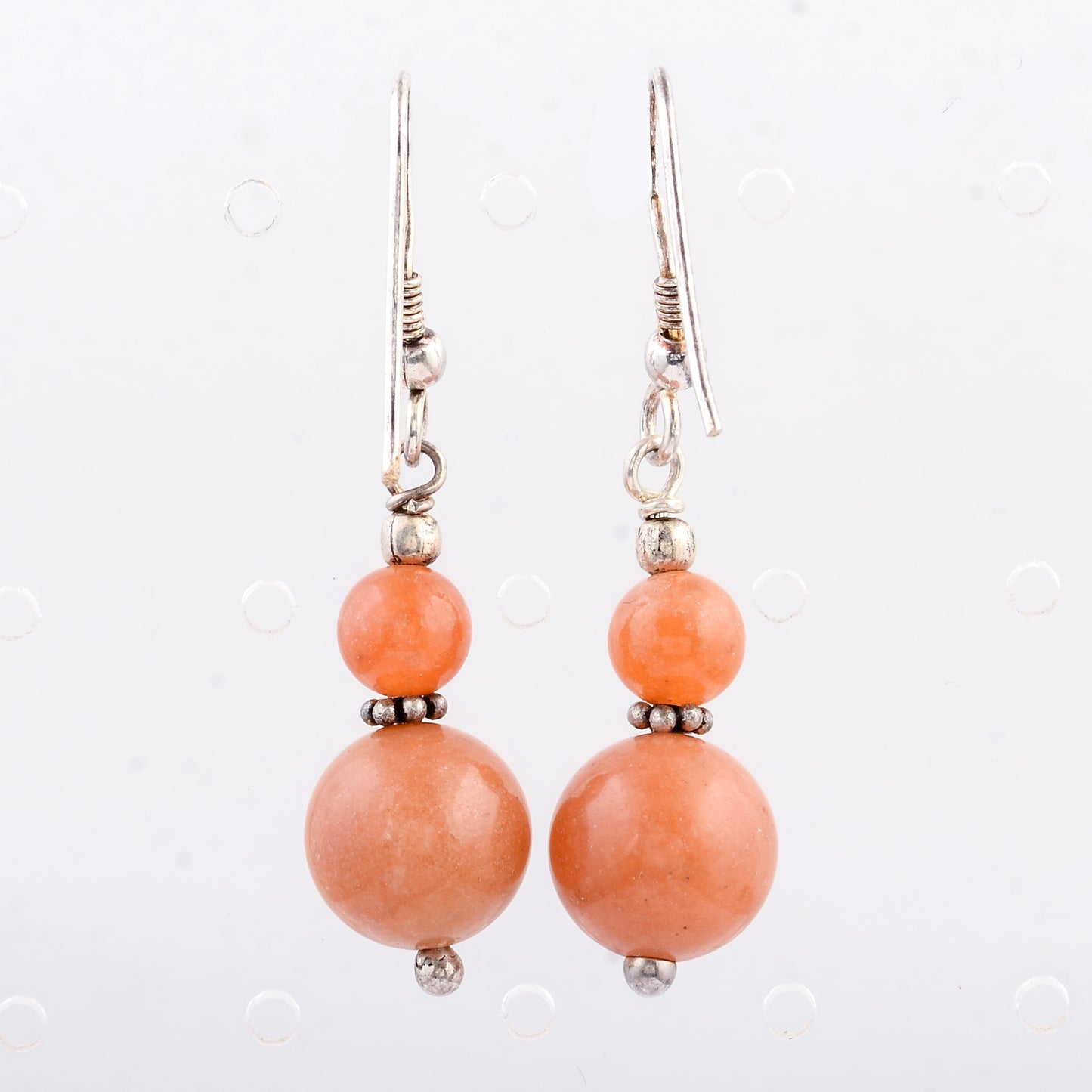 20.28 Ct Honey Jade 925 Sterling Silver Earrings
