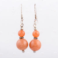 20.28 Ct Honey Jade 925 Sterling Silver Earrings