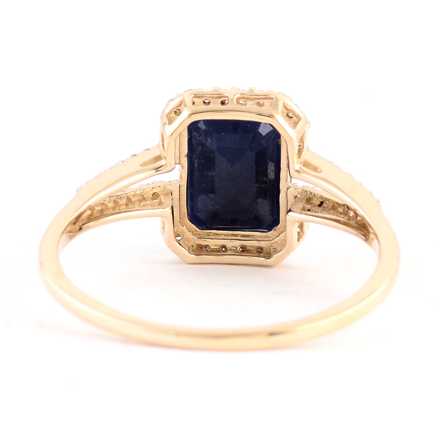2.52 Ct Emerald Cut Natural Corundum Sapphire 14K Gold Ring