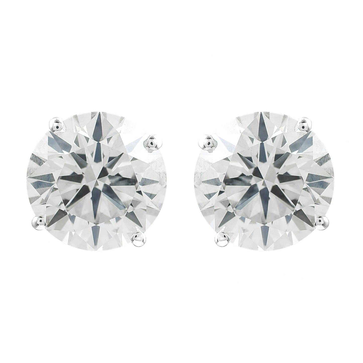 3.14 Carats Lab Grown Diamond 14K Gold Earrings
