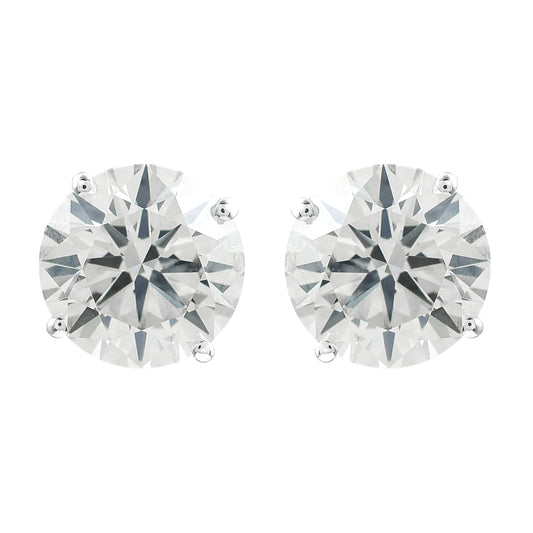 3.14 Carats Lab Grown Diamond 14K Gold Earrings