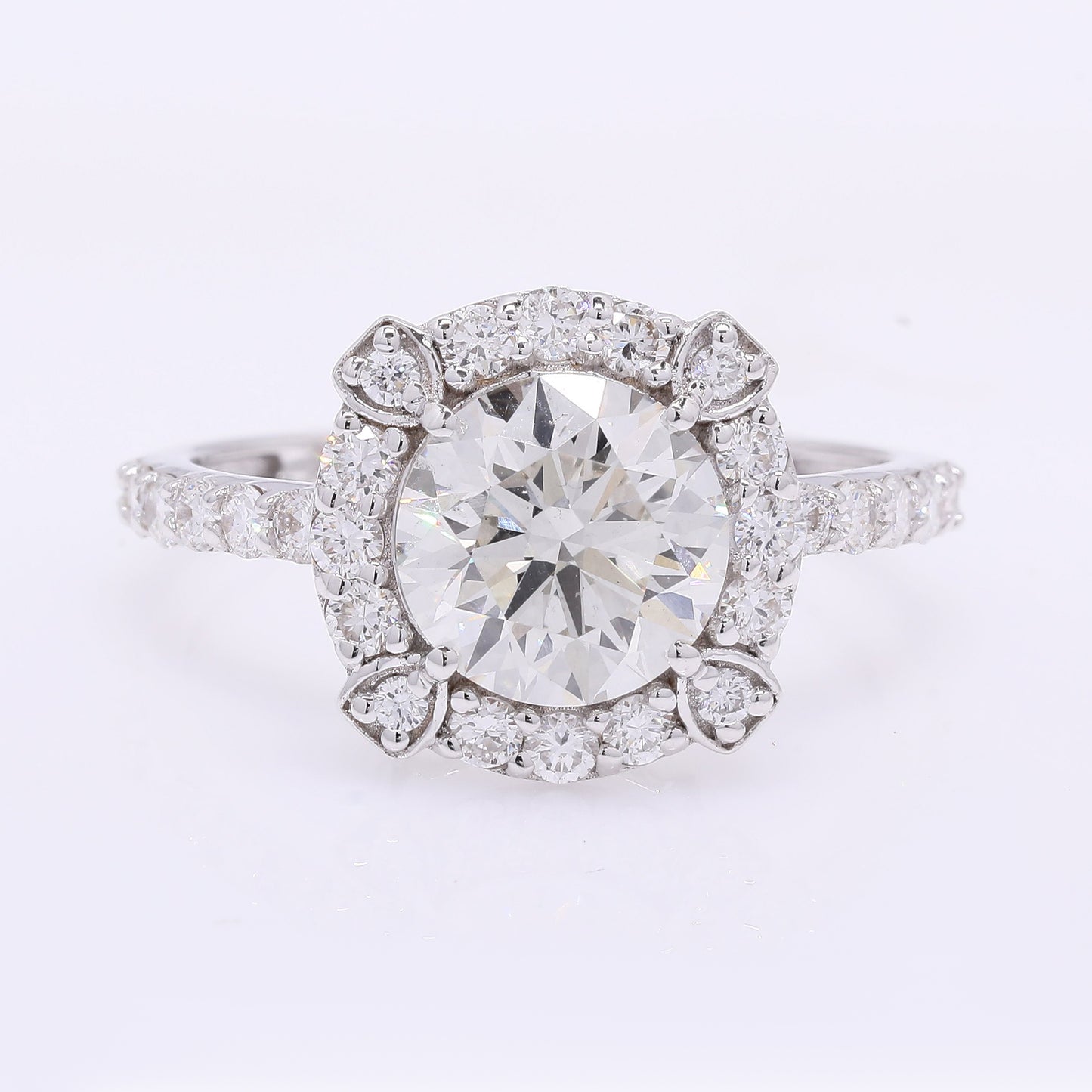 2.76 Carats Lab Grown Diamond 14K Gold Ring