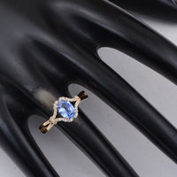 1.16 Ct Oval Sapphire 9K Gold Ring