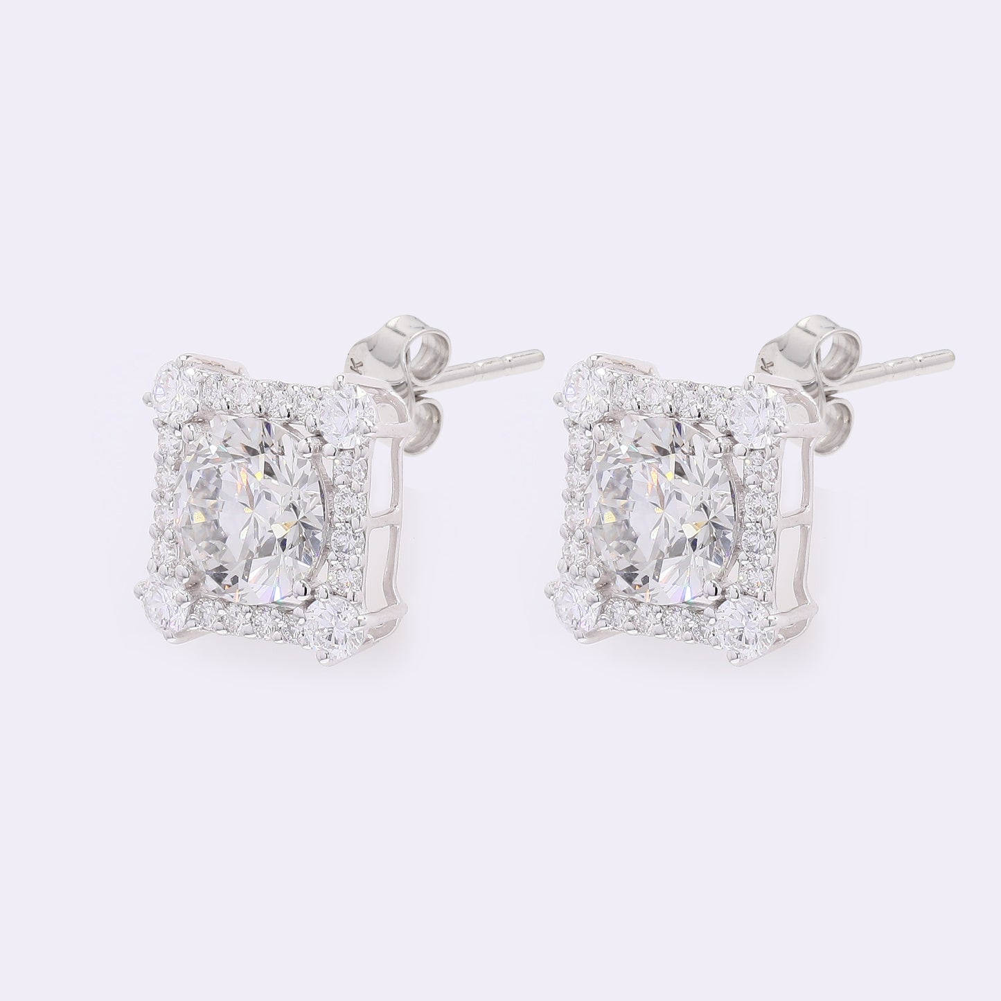 4.15 Carats Lab Grown Diamond 14K Gold Earrings
