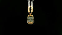 5.12 Ct Octagon Peridot 14K Gold Pendant