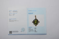 5.57 Ct Cushion Mixed Cut Natural Green Sapphire 14K Gold Pendant